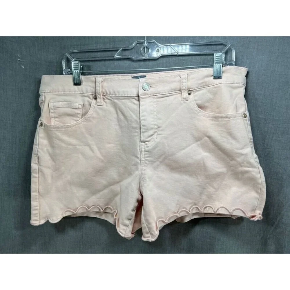 Soho Shorts Womens 12 Pink‎ Chino Button Zip Pocketed Belted Ladies.